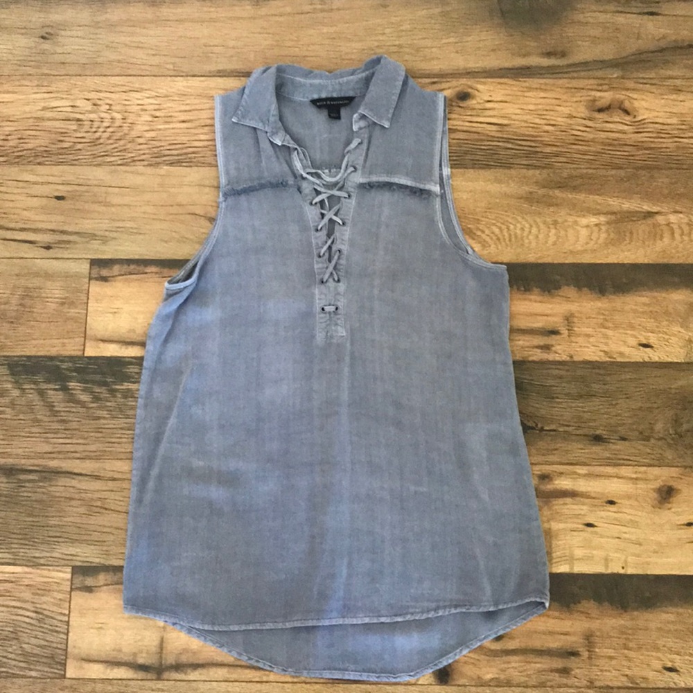 Rock and Republic  sleeveless blue top